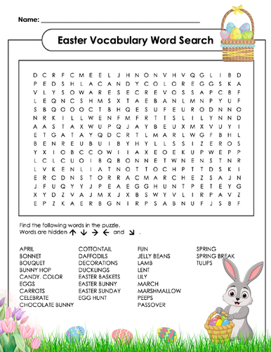 Easter Vocabulary Word Search