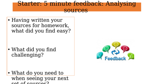 OCR Unit Y113 Britain 1930-1997 Lesson 2. Introduction to Source  and Essay Skills