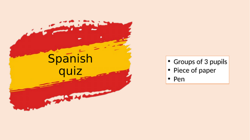 KS3/KS4 Spanish quiz