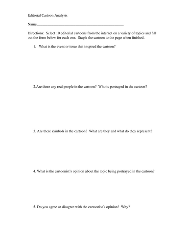 Editorial Cartoon Analysis