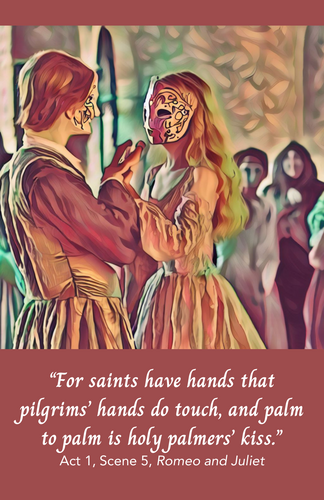 2nd Romeo and Juliet Meet at the Masked Ball Poster 11X17 with quote