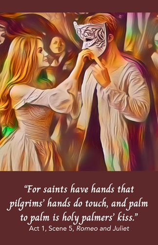 3rd Romeo and Juliet Meet at the Masked Ball Poster 11X17 with quote