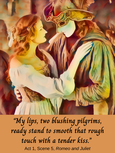 2nd Large Romeo and Juliet Meet at the Masked Ball Poster 18X24