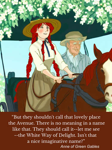 Anne of Green Gables The White Way of Delight Poster 18X24 with quote