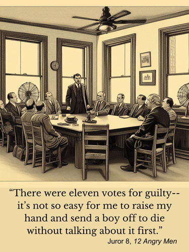 Large 12 Angry Men Poster 18X24 with quote