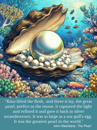 Large The Pearl (under the sea) Poster 18X24 with quote