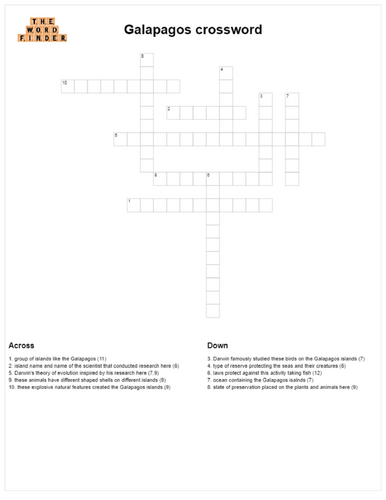 Galapagos crossword