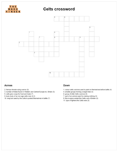 Celts crossword