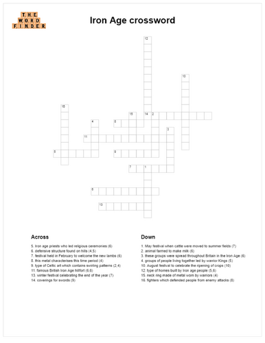 Iron Age crossword