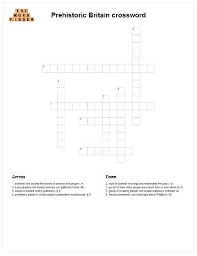 Prehistoric Britain crossword