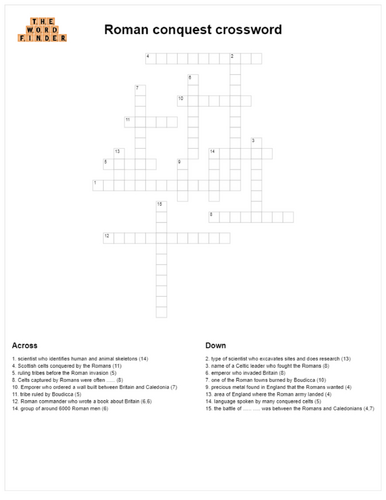 Roman conquest crossword