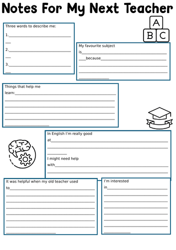 Notes for my next teacher