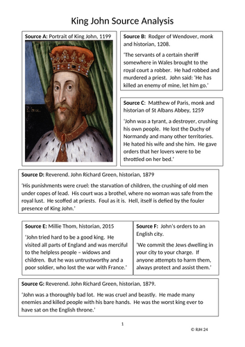 How evil was King John?