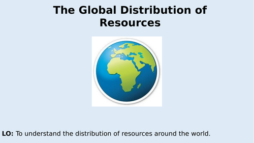 AQA GCSE Geography The Challenge of Resource Management Lessons