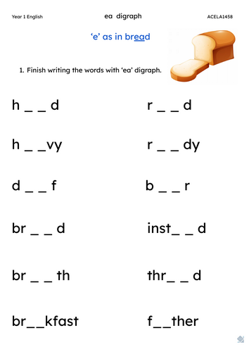 Year 1 Vowel Digraph 'ph'