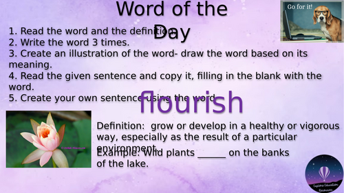 x30 Word of the Day - Vocabulary Activities - Set 2