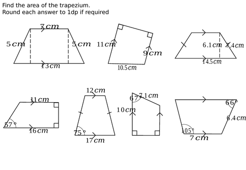 Area of a Trapezium: Pythagoras and Trigonometry