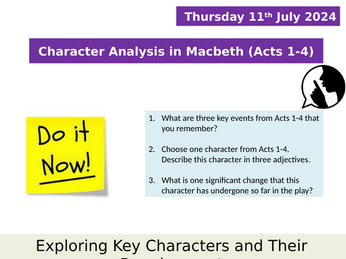 Macbeth Themes and Characters Revision