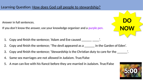 How does God call people to Stewardship?