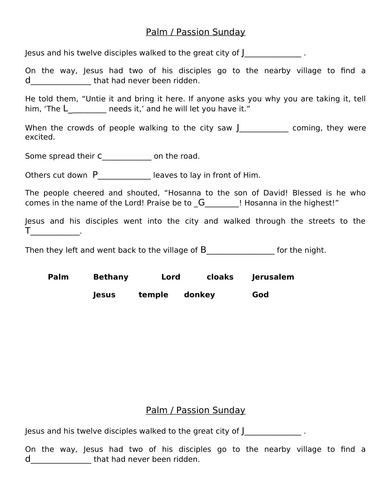 What is the importance of Palm Sunday?