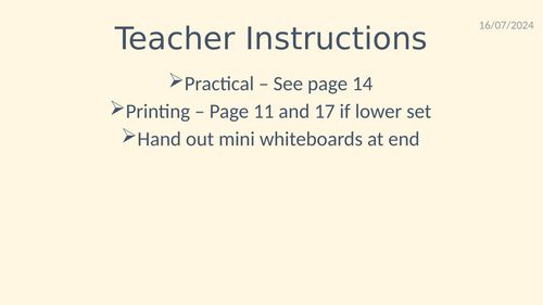 KS3 lesson on Diffusion - Edexcel