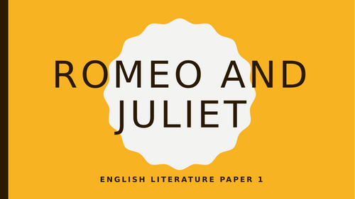 Romeo and Juliet scheme of work- stretch and challenge