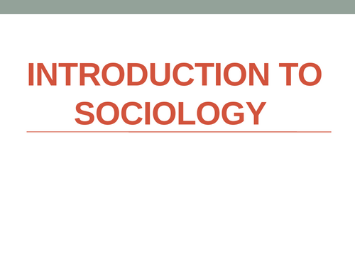 Introduction to Sociology x3lessons