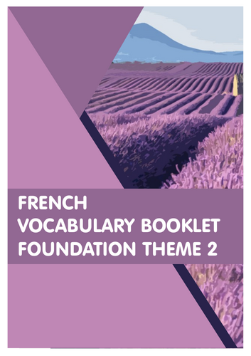 AQA CGSE FRENCH KERBOODLE FOUNDATION THEME 2 EXCEL SHEET AND BOOKLET