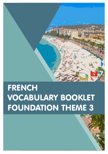 AQA GCSE FRENCH KERBOODLE FOUNDATION THEME 3 EXCEL SHEET AND BOOKLET