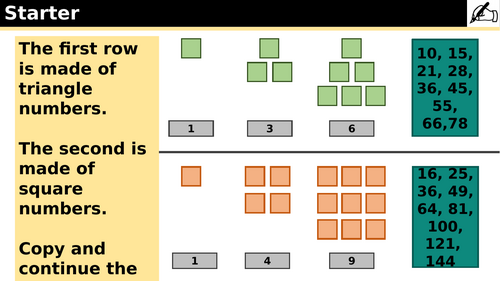 Topic Intro - Year 7 - Unit 1 - Special Numbers and Sequences