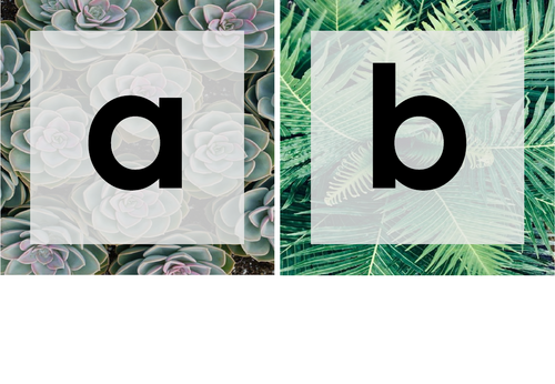 Natural Theme Lowercase Letter Flashcards