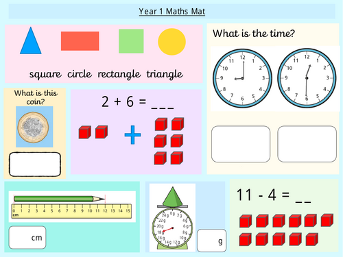 Year 1 Maths Mat