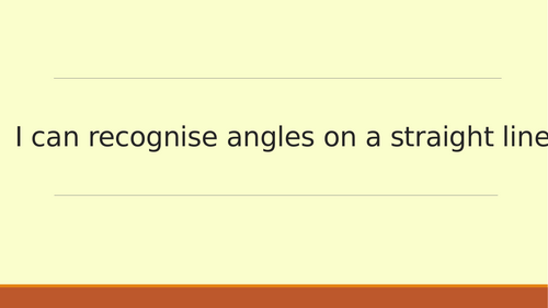 Angles on a line lesson