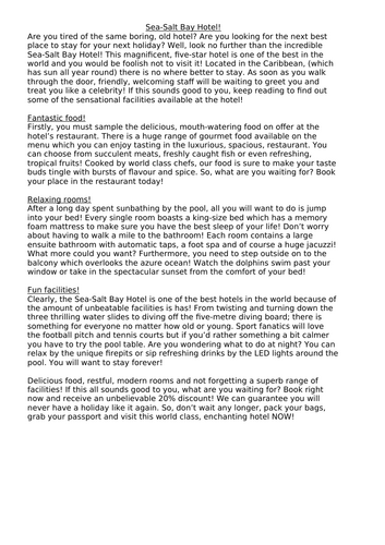 Persuasive model text