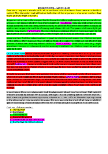 Features of discussion text activity