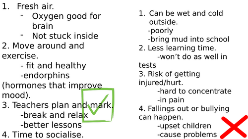 Discussion text/balanced argument model text