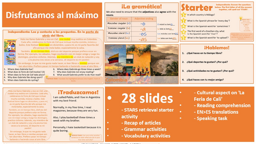 2026 Spanish AQA GCSE Module 1.2 - Disfrutamos al máximo