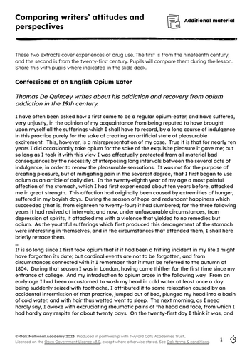 Comparing Non fiction texts drugs english language paper 2