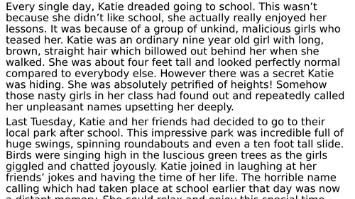 Model text - tale of fear