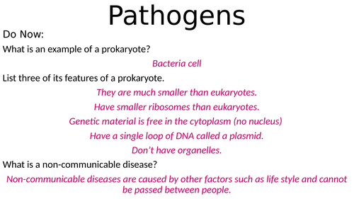 AQA Trilogy Infection & Response all 5 lessons