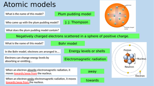 Atomic models and alpha scattering mini plenaries/retrieval task