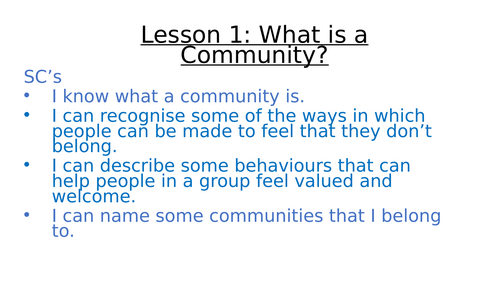 what is a community powerpoint presentation lesson communities