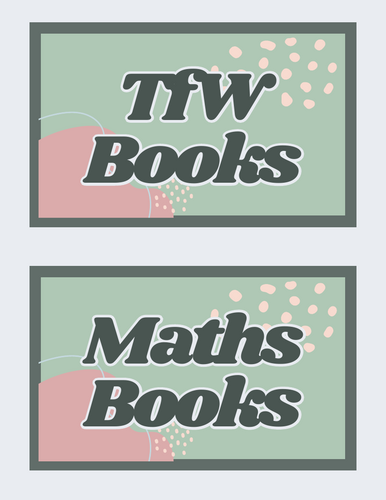 darker Aesthetic Box Labels | Classroom Organisation | KS1/KS2