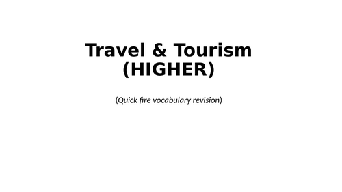 AQA GCSE French (H)- Quickfire Vocab