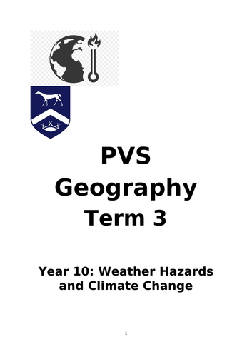 Weather Hazards and Climate Change Student Resource Booklet