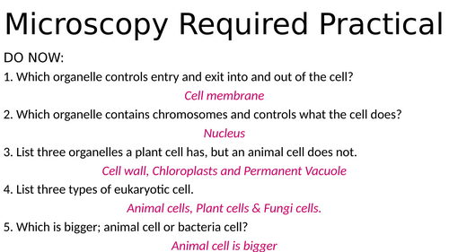 AQA Biology Paper 1 All Required Practical Lessons