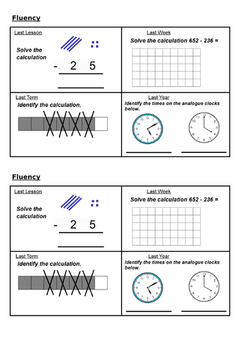 Year 3 Mixed Fluency Skills Activities