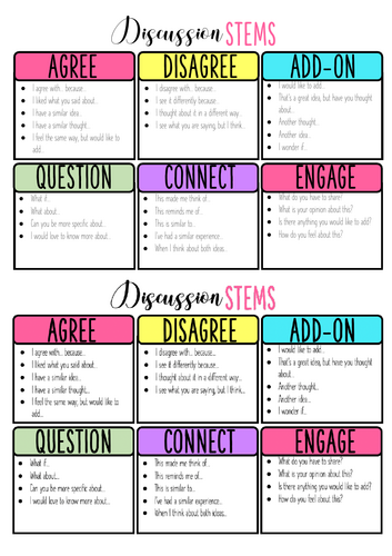 Discussion Stems
