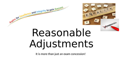 Reasonable Adjustment  - Training for Staff