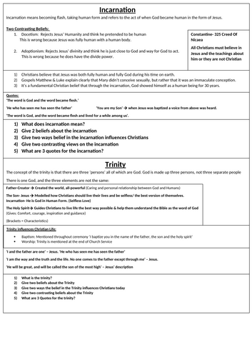 AQA GCSE Religious Studies A Christianity